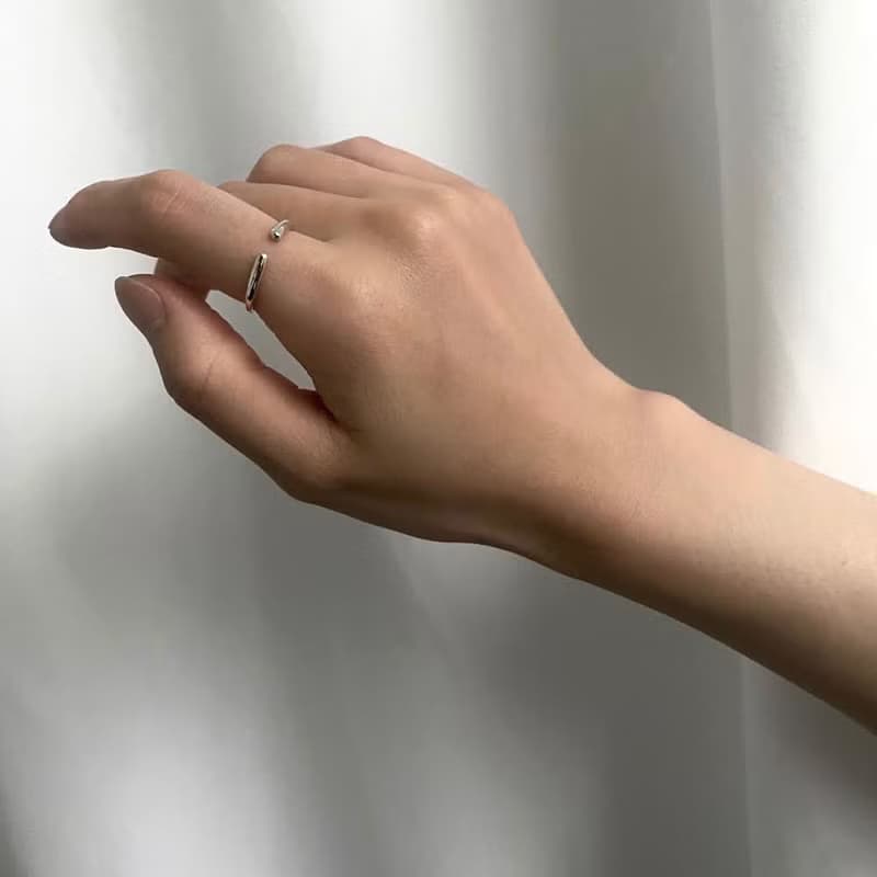 戒指 925純銀 wave ring04