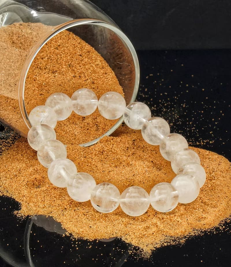 白幽靈 12.3mm 水晶手鍊 ( HKA9211 )