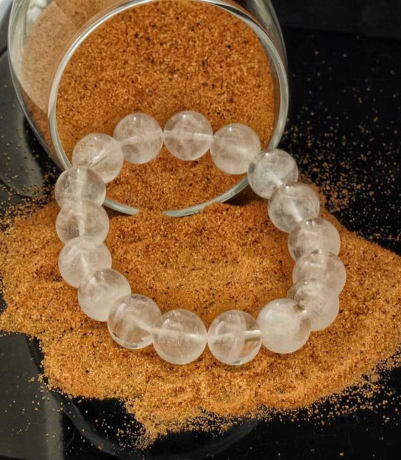 白幽靈 12.3mm 水晶手鍊 ( HKA9211 )