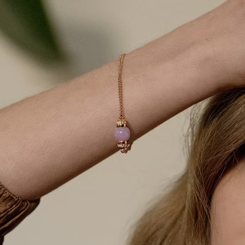 紫玉手鍊 圓珠 - 天然翡翠 - 保證A玉