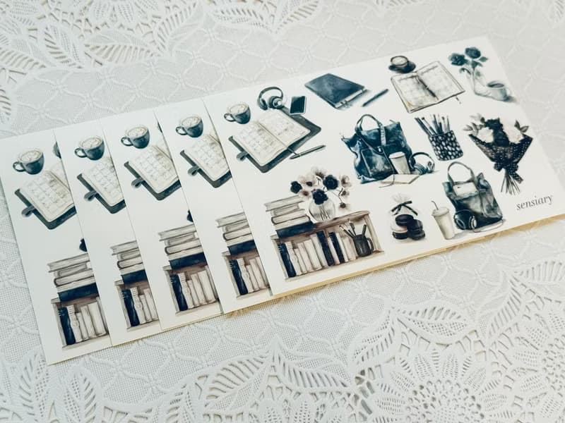 sensiary watercolor black object Sticker no.1