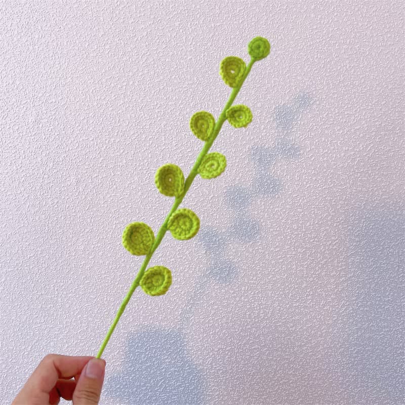 手工編織永恆擁抱花束 - 絕美鉤針白色與粉色漸變設計新奇居家擺