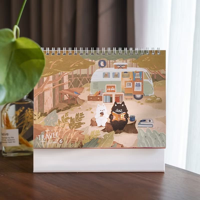 2026桌曆-貓貓旅行時光-馬年桌曆-精美盒裝-交換禮物