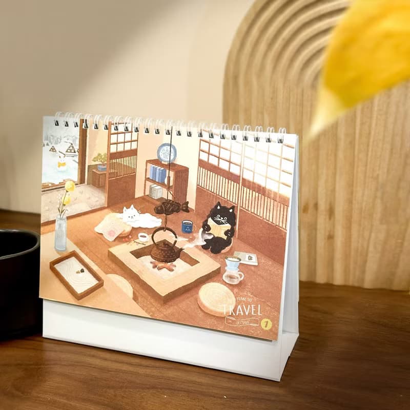 2026桌曆-貓貓旅行時光-馬年桌曆-精美盒裝-交換禮物