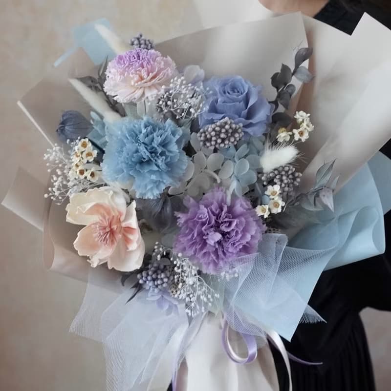 康乃馨永生花束L　3色系