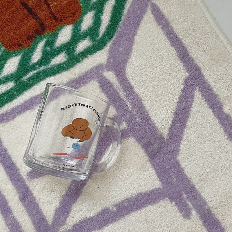 動物系列 躲在草叢的貓插畫地毯