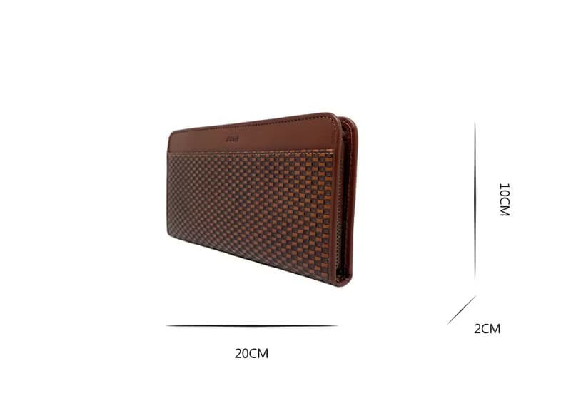 拼接草蓆紋長夾