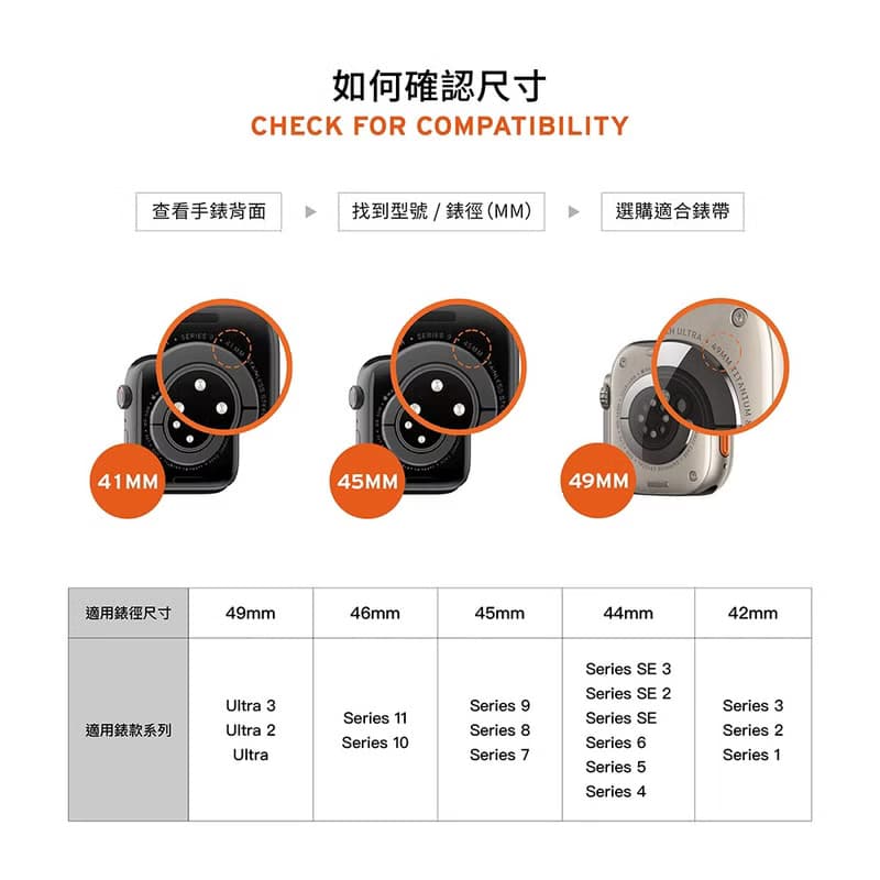 UAG Apple Watch 42/44/45/46/49mm 時尚尼龍錶帶-加長版