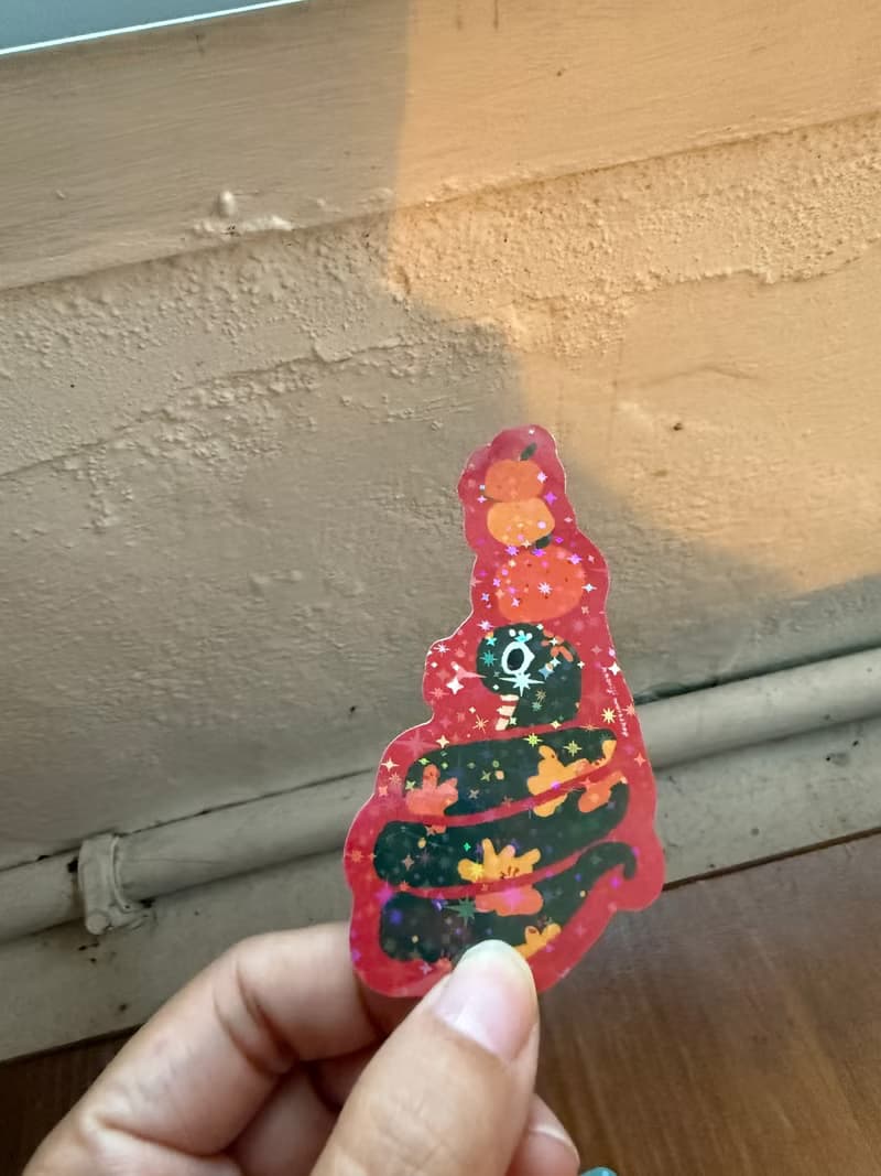蛇的偽裝術_閃亮亮防水貼紙組合 三入_好日吉制物所