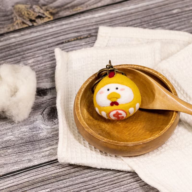 小雞 達摩 不倒翁 福神 鑰匙圈 吊飾 羊毛氈 生肖 生日禮物