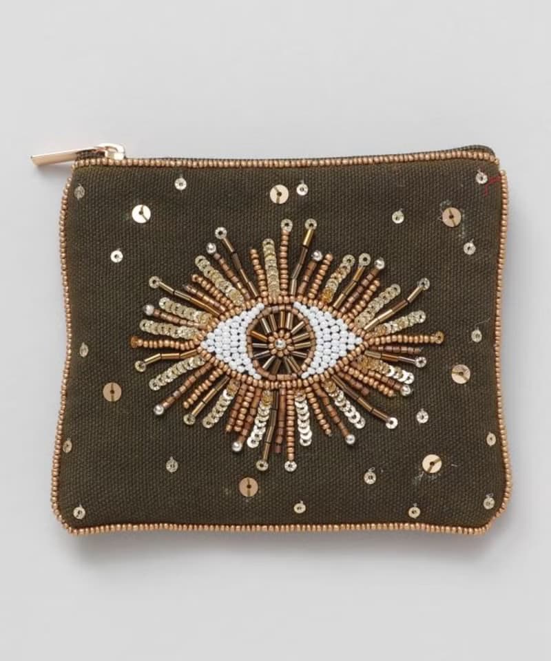 【部分現貨】華麗串珠掌心眸語小物收納包 零錢包 (5色) ICRP5201