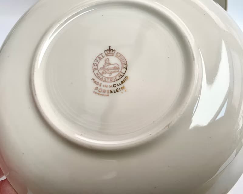 復古瓷器茶具/咖啡具骨瓷皇家馬斯特里赫特獅身人面像荷蘭