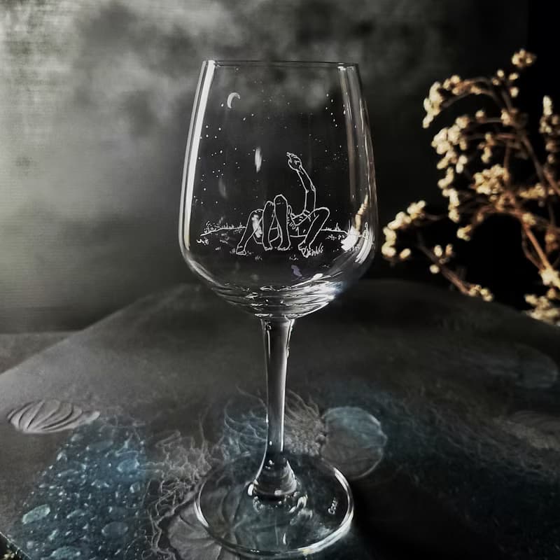 【婚賀對杯】客定手雕 In love 高腳杯對杯 雕圖/免費刻字