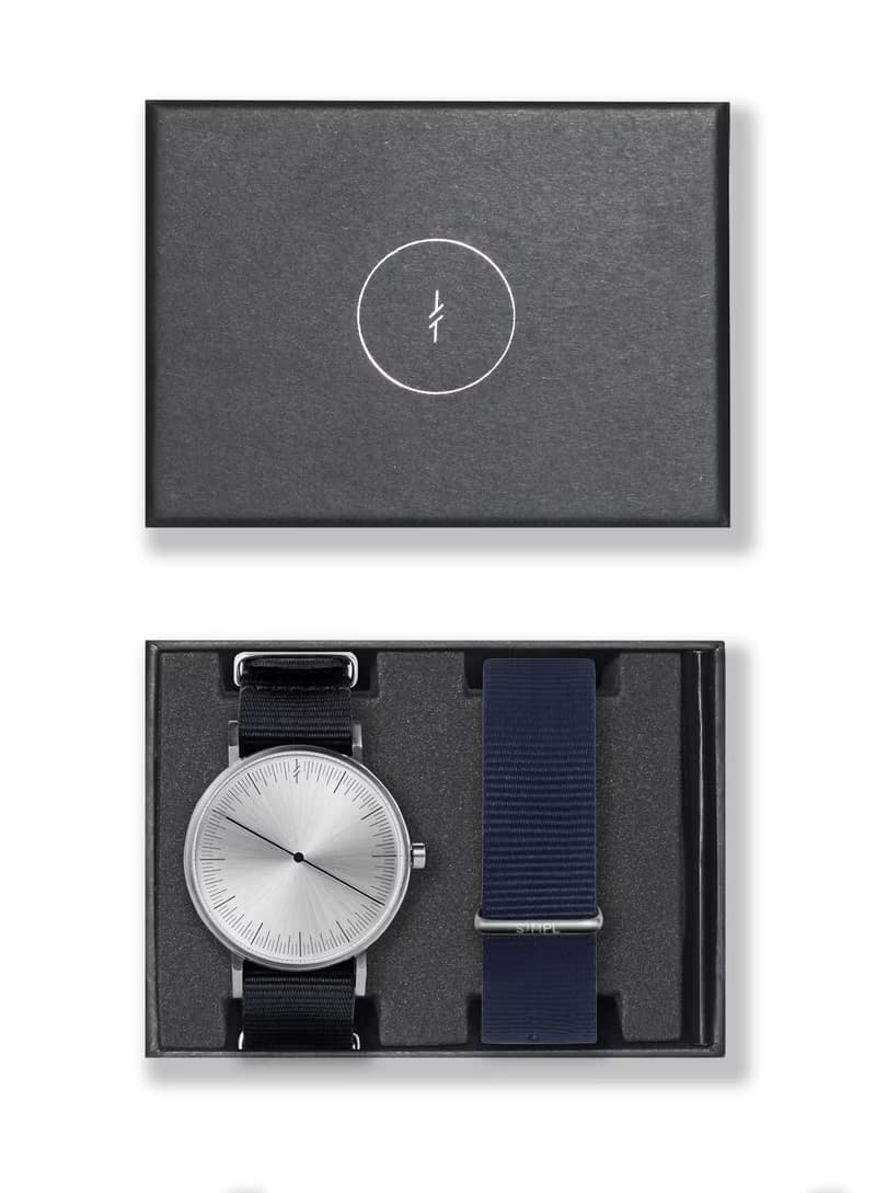 Simpl Watch - Silver Charcoal Nato Set
