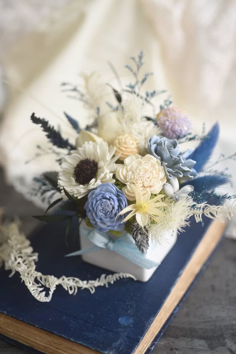 乾燥花禮 開幕盆花 紀念花禮 喬遷盆花 擴香花 母親節 湛藍之海