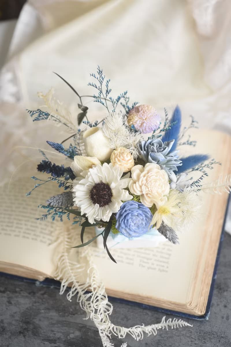 乾燥花禮 開幕盆花 紀念花禮 喬遷盆花 擴香花 母親節 湛藍之海