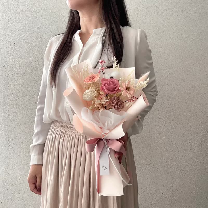 【艸弄Garden Lane Floral】芭比粉玫瑰花束 情人節花束/求婚花束