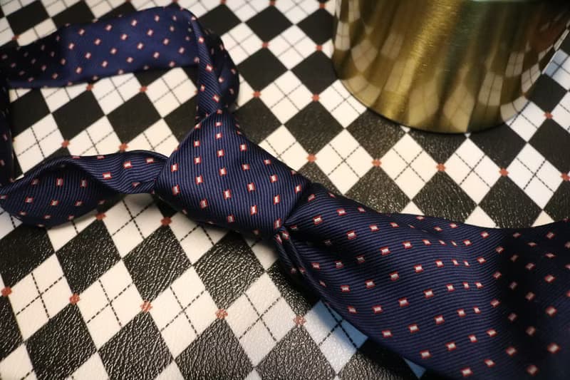 深藍色紅波點真絲領帶商務系列禮盒裝