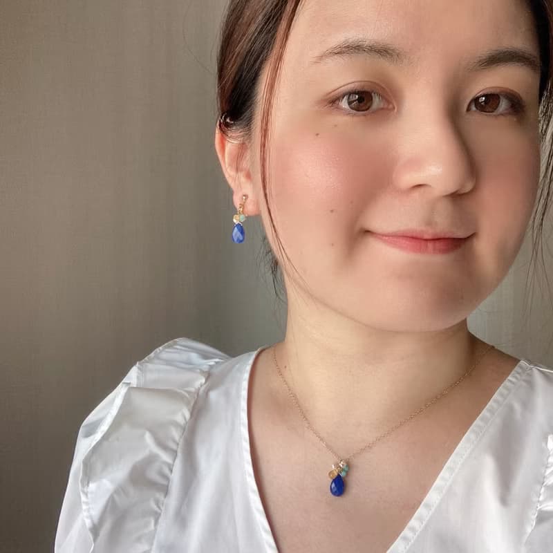 銀河王子 14KGF 青金石耳環 / 十二月誕生石 / 耳夾