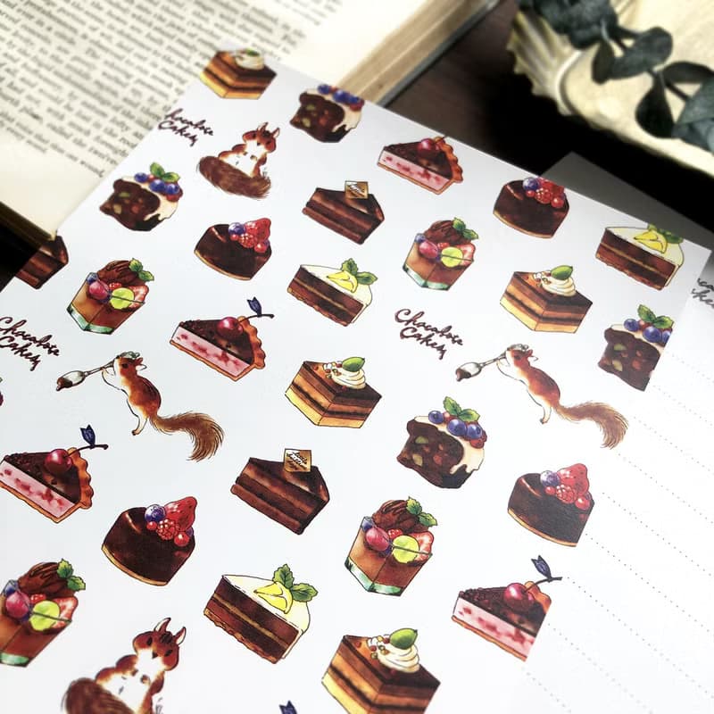 Letterset  Chocolate Cakes チョコレートケーキのレターセット　バレンタイン