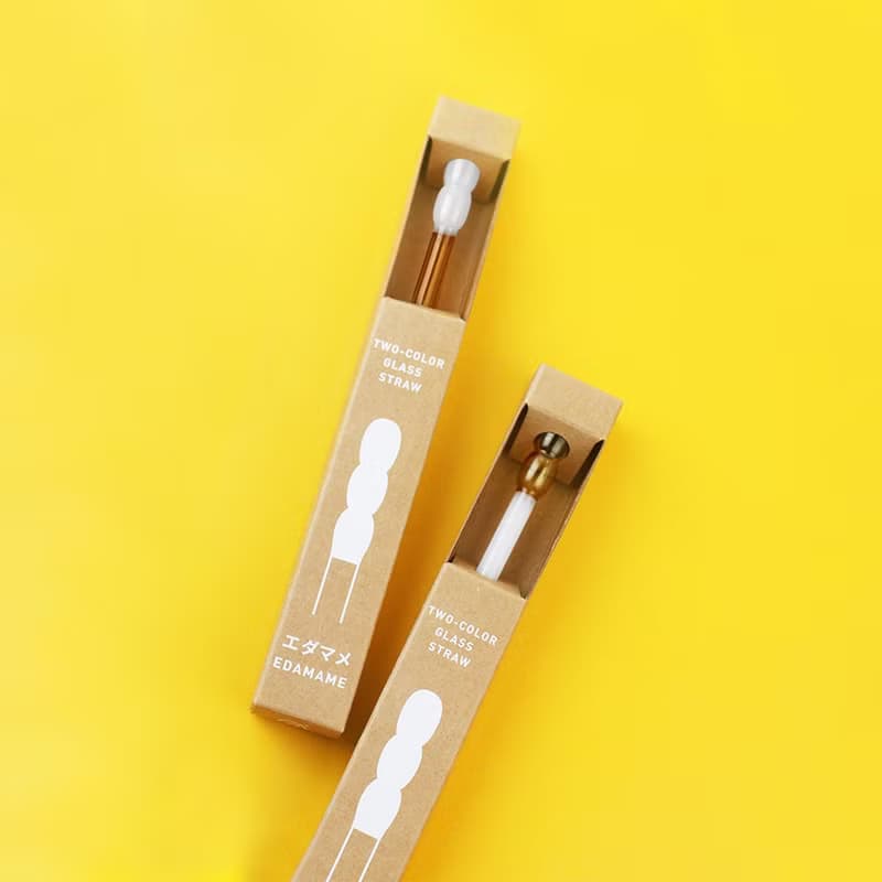 好玻 GOODGLAS | 雙色吸管單入組-白&黃/圓球款
