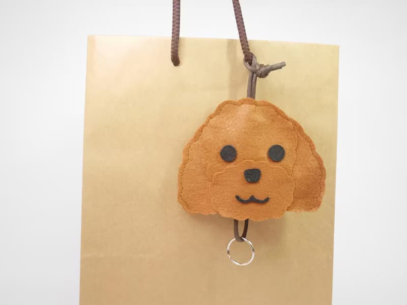 可愛動物鑰匙包－貴賓犬(紅貴賓_杏色共兩色)