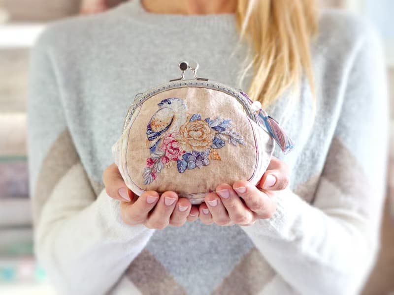 【數位】Moonlight Bird and Flowers Bouquet PDF cross stitch pattern 鸟花十字绣