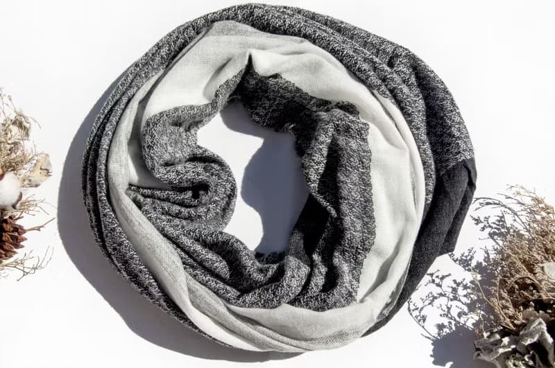 喀什米爾Cashmere 針織圍巾 純羊毛圍巾 手織圍巾 編織圍巾-幾何