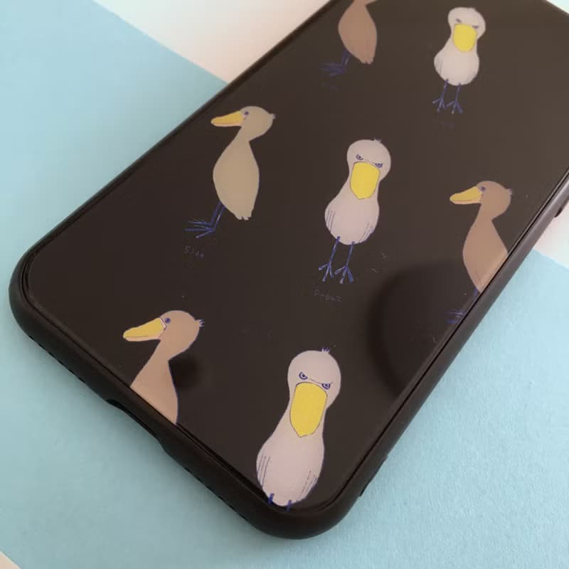 chippitomu ハシビロコウ 強化ガラス iPhoneケース