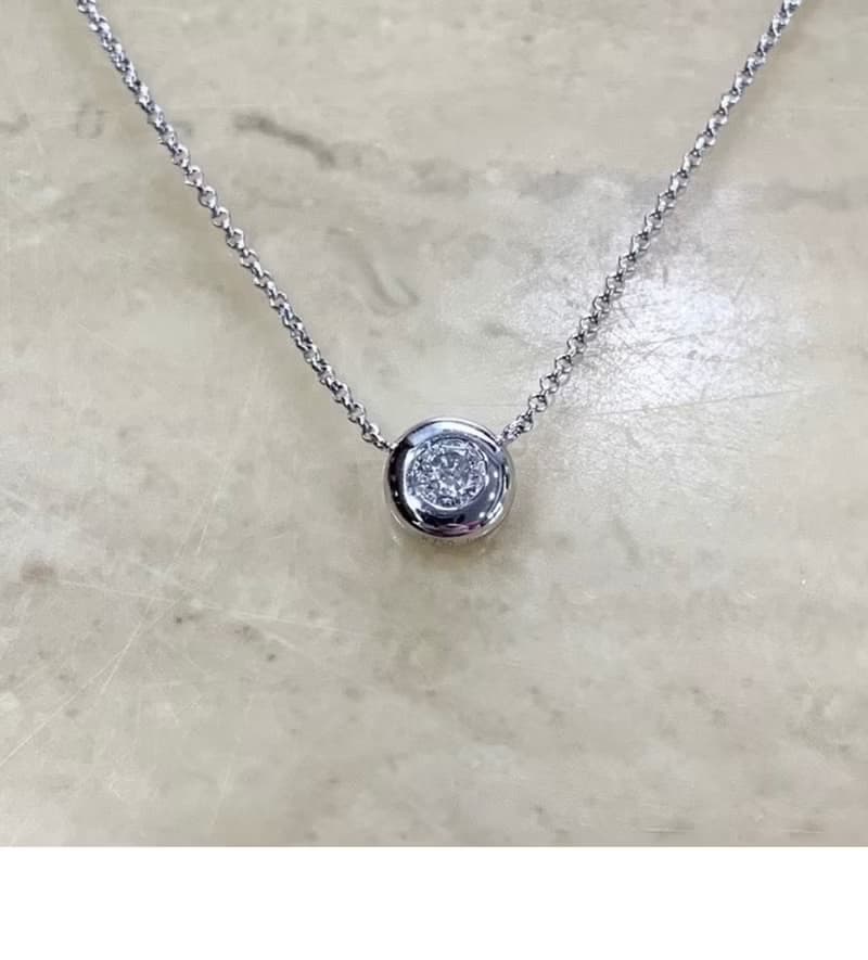 天然鑽石項鍊 20分南非鑽石 18K K750