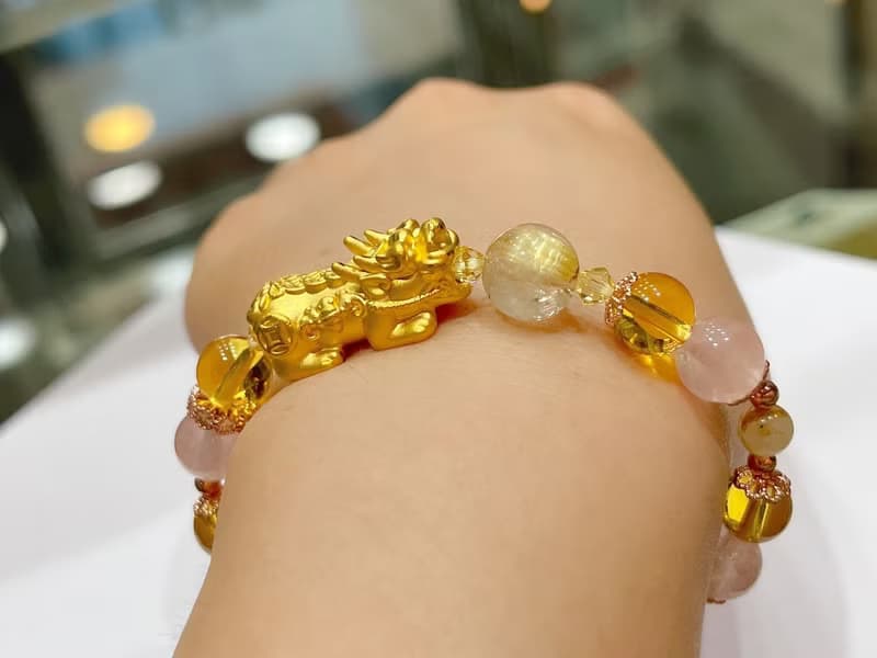 寶麗金珠寶-黃金貔貅造型手鍊