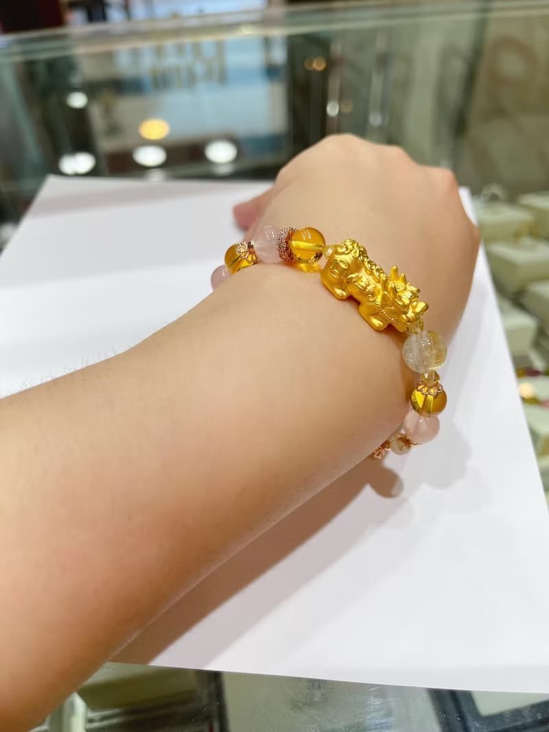 寶麗金珠寶-黃金貔貅造型手鍊