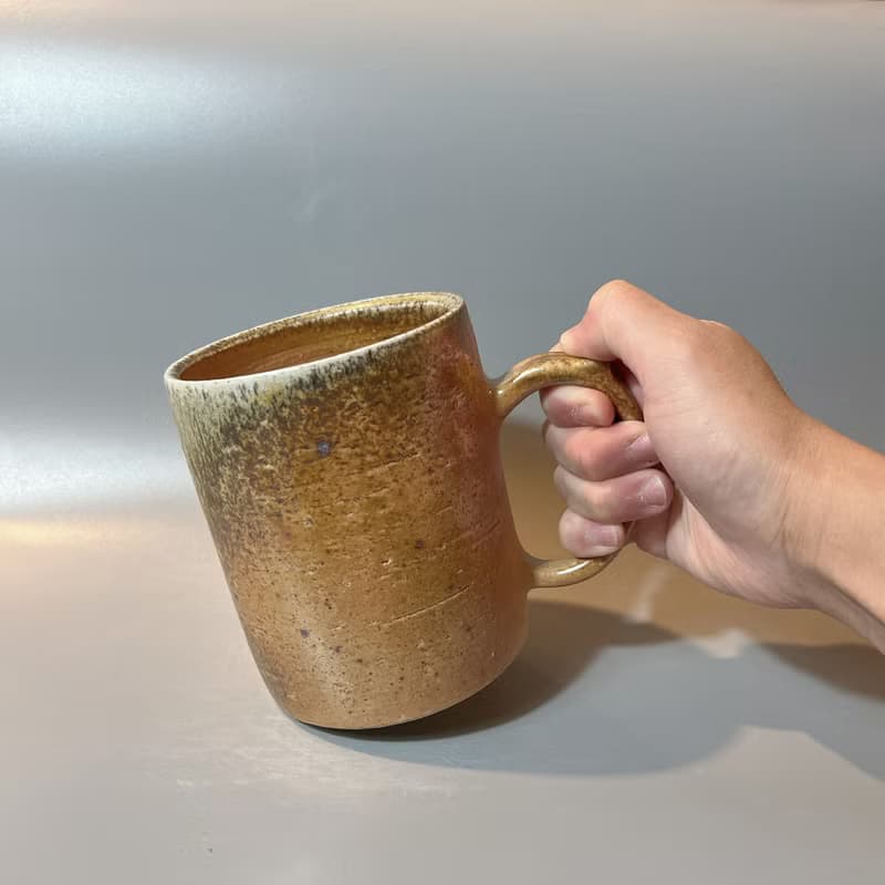 柴燒600cc白陶超大馬克杯 / 啤酒杯 / 小平凡手作