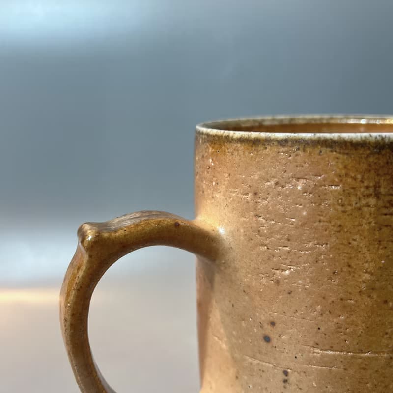 柴燒600cc白陶超大馬克杯 / 啤酒杯 / 小平凡手作