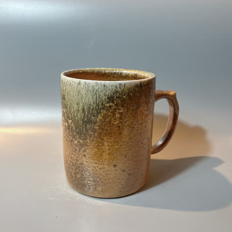 柴燒600cc白陶超大馬克杯 / 啤酒杯 / 小平凡手作