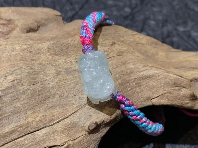 快速出貨 天然緬甸玉翡翠貔貅手鍊 招財 保平安 防小人 開運