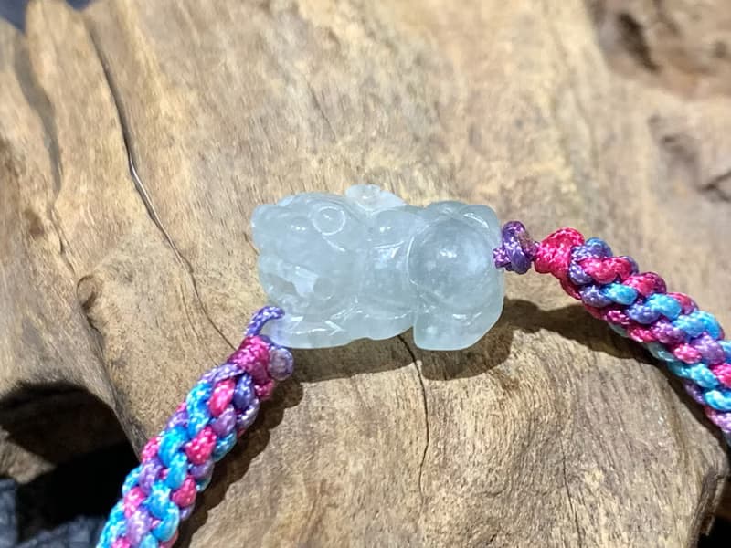 快速出貨 天然緬甸玉翡翠貔貅手鍊 招財 保平安 防小人 開運