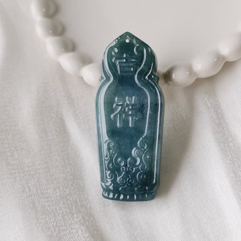 危藍站姿觀音 | 天然A貨翡翠