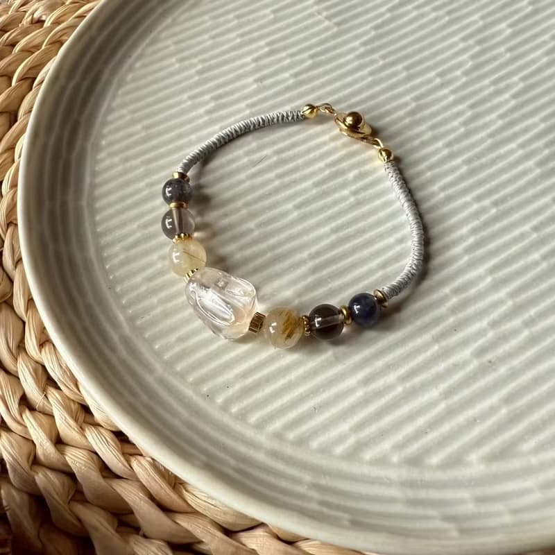 紅兔毛兔兔優雅編織手鍊