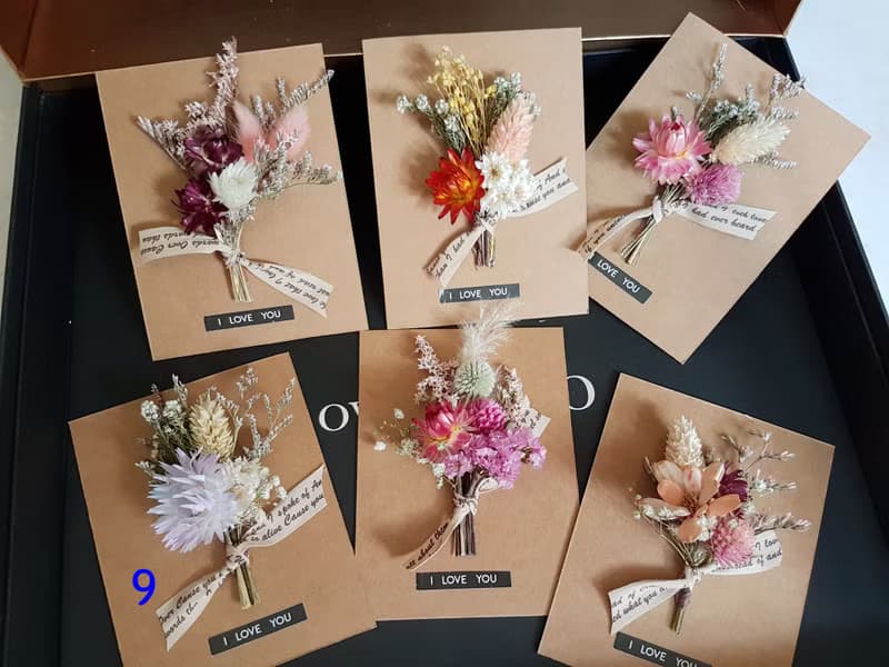 海藏設計│隨性自然風乾燥小胸花/招待胸花/花禮卡