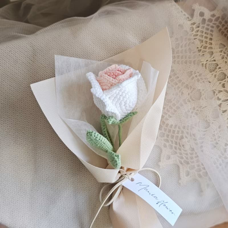針織玫瑰小花束/多色 快速出貨 現貨