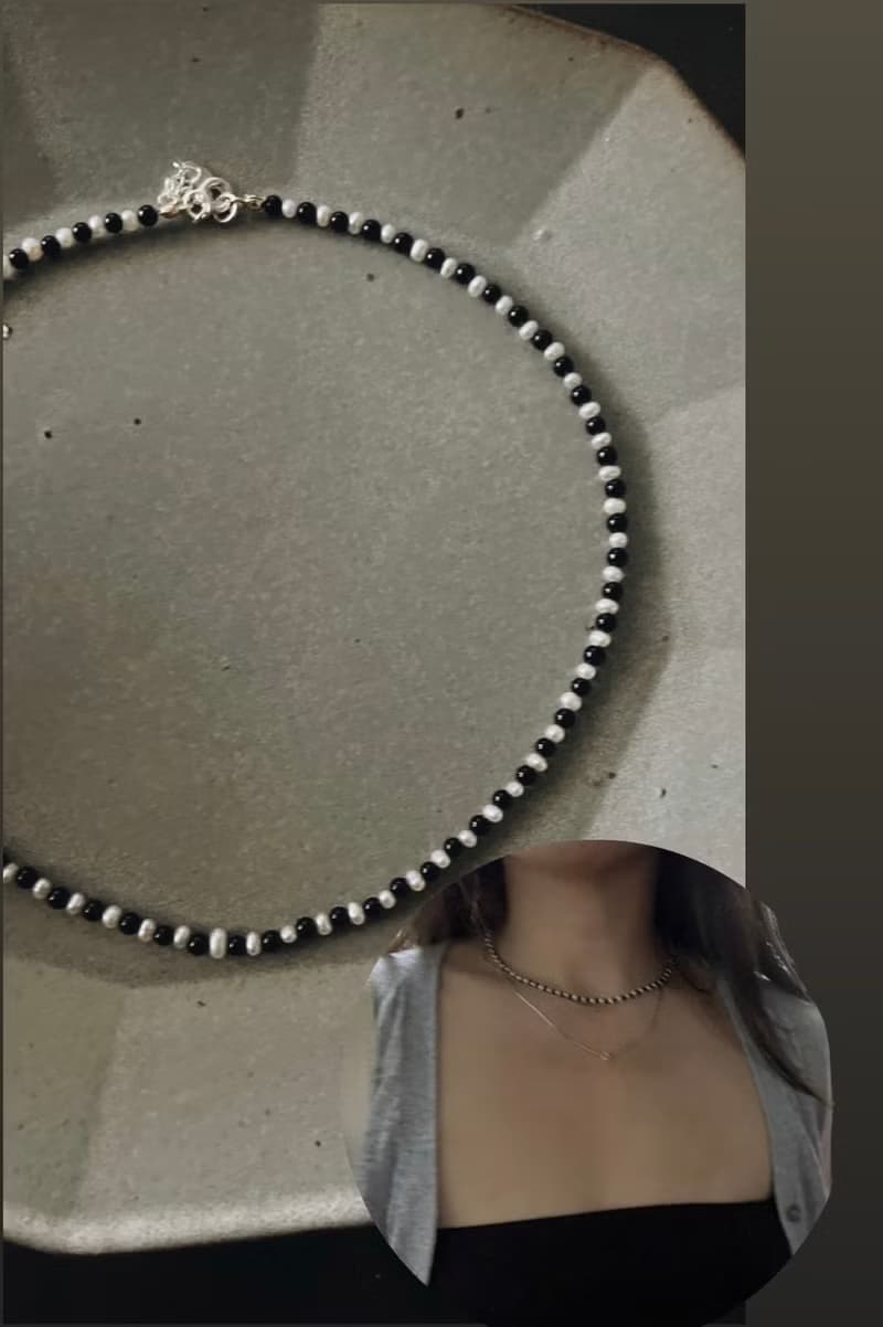 KUÂN KUÂN  Baby淡水珍珠 天然黑瑪瑙 項鍊