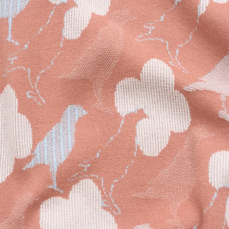 針織毛衣背心/軟冬綻花/海棠八哥2號/淡漠霧橘