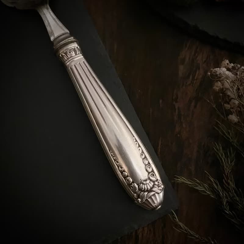 英國鍍銀大型分食餐叉