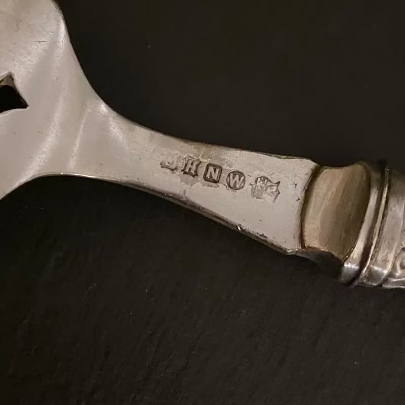 英國鍍銀大型分食餐叉