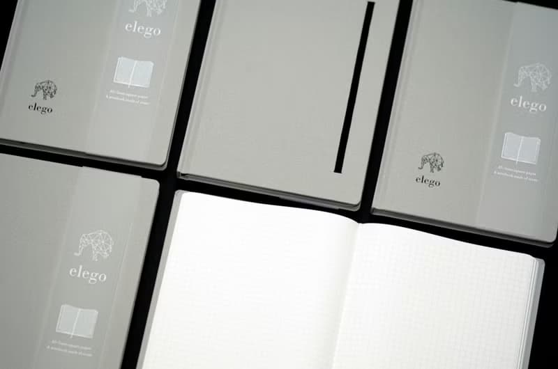 Chien Ai C&C X elego石系A5環保石頭紙筆記本 - 時尚灰