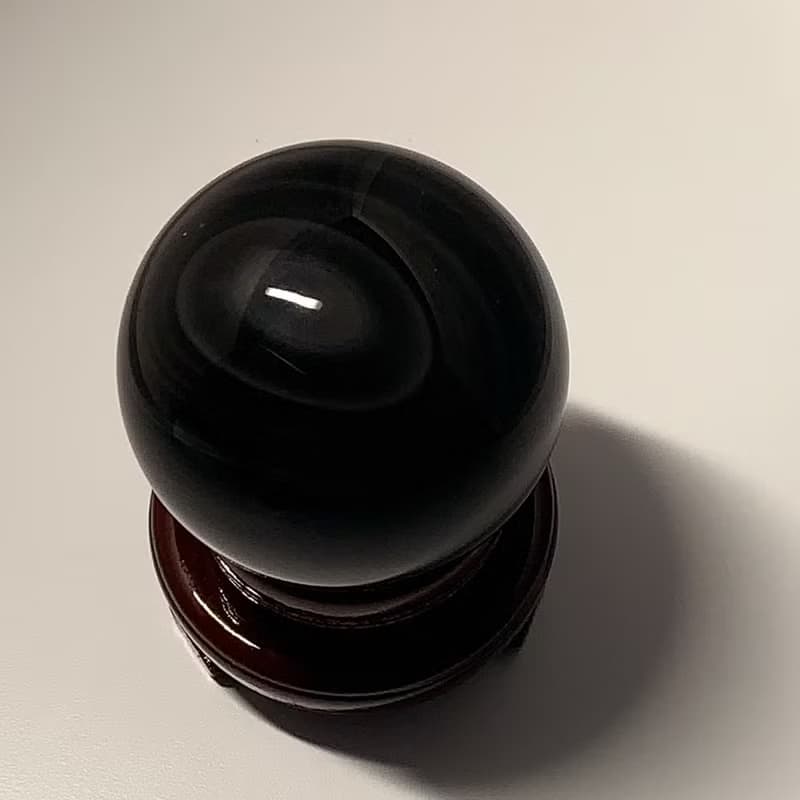 Crystal Corner 隅石丨彩虹眼黑曜石水晶球170丨淨化丨療癒水晶法