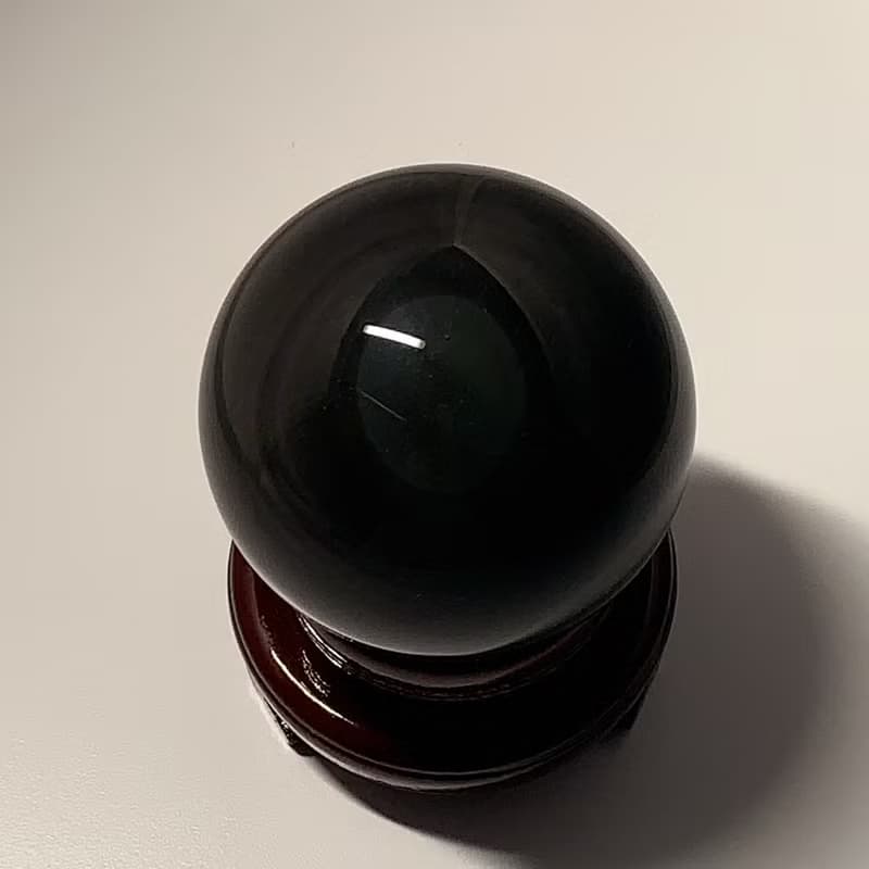 Crystal Corner 隅石丨彩虹眼黑曜石水晶球170丨淨化丨療癒水晶法