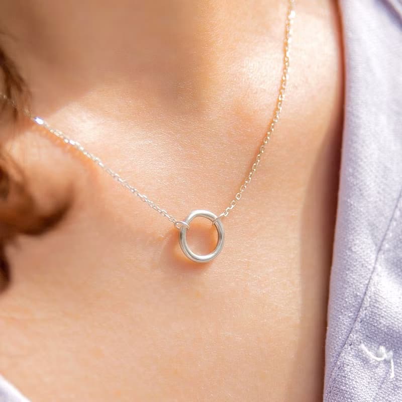 Round Silver Necklace 圓圈純銀項鍊