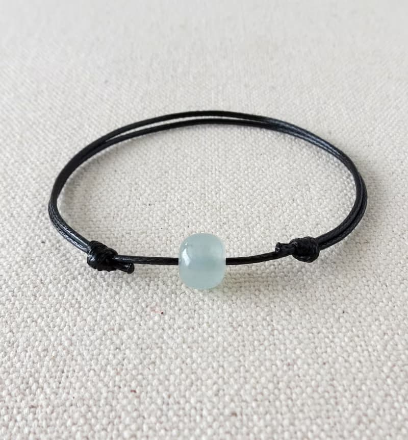 本命年【幸運路路通】翡翠韓國蠟線手鍊*TF-11*招財、防小人